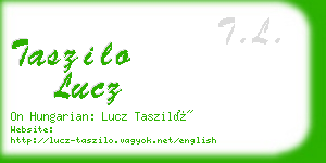 taszilo lucz business card